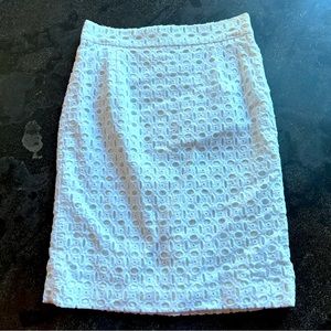 White Eyelet Pencil Skirt Banana Republic